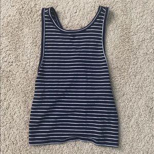 cries cross open back tank top